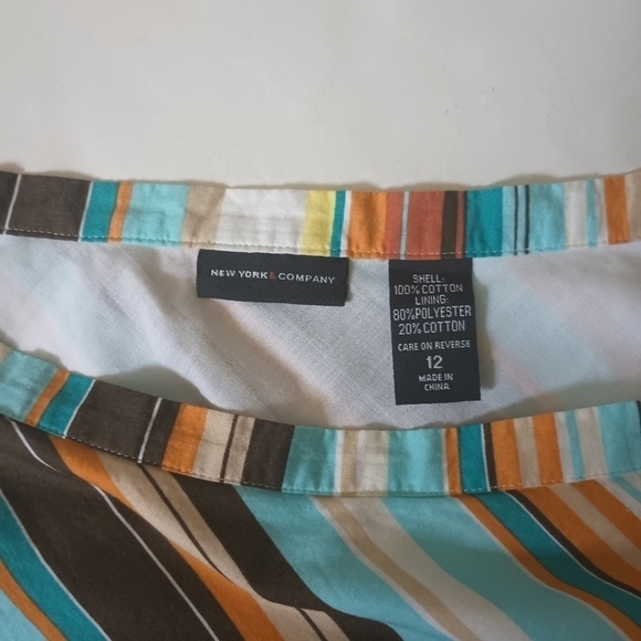 NEW York & Company Skirt Striped Size 12 - Picture 3 of 9